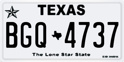 TX license plate BGQ4737