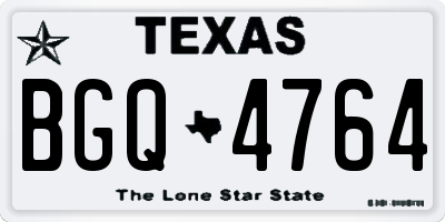 TX license plate BGQ4764