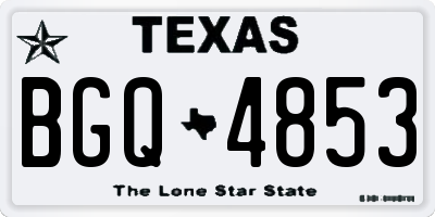 TX license plate BGQ4853