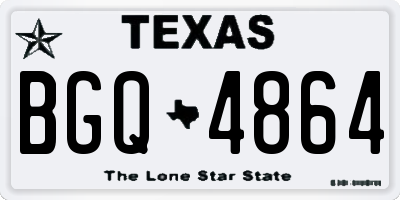 TX license plate BGQ4864