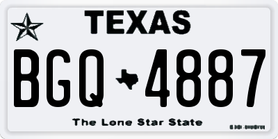 TX license plate BGQ4887