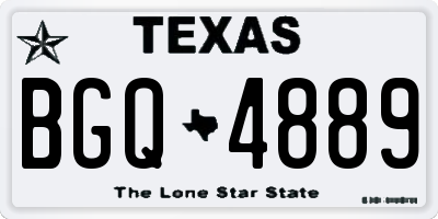 TX license plate BGQ4889