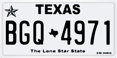 TX license plate BGQ4971