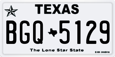 TX license plate BGQ5129