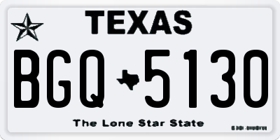TX license plate BGQ5130