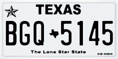 TX license plate BGQ5145