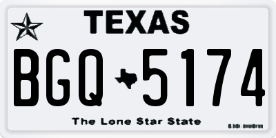 TX license plate BGQ5174