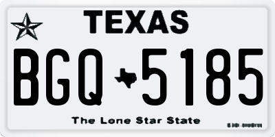TX license plate BGQ5185