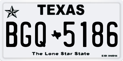 TX license plate BGQ5186
