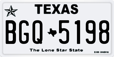 TX license plate BGQ5198