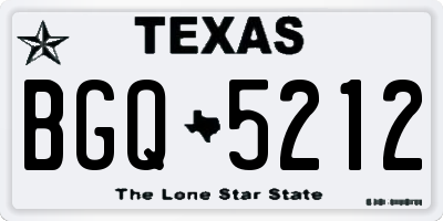TX license plate BGQ5212