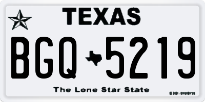 TX license plate BGQ5219