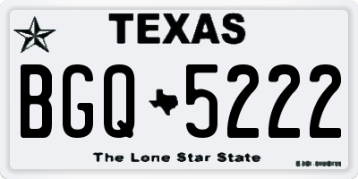 TX license plate BGQ5222