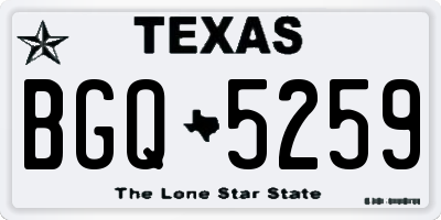 TX license plate BGQ5259
