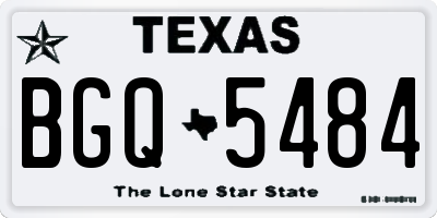 TX license plate BGQ5484