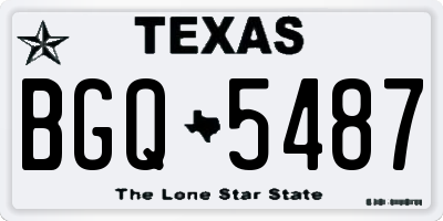 TX license plate BGQ5487