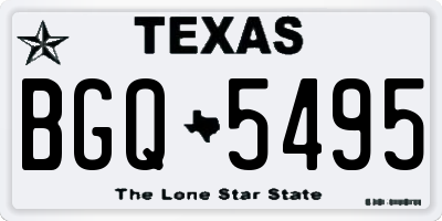 TX license plate BGQ5495