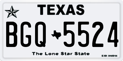 TX license plate BGQ5524