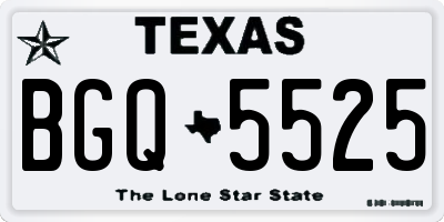 TX license plate BGQ5525