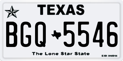 TX license plate BGQ5546