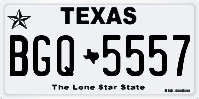 TX license plate BGQ5557