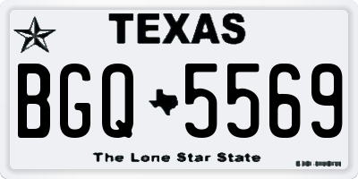 TX license plate BGQ5569