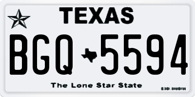 TX license plate BGQ5594