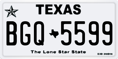 TX license plate BGQ5599