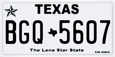 TX license plate BGQ5607