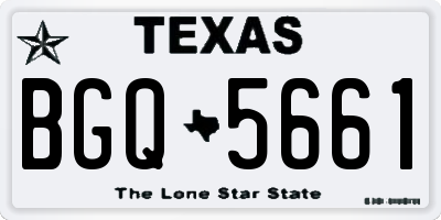 TX license plate BGQ5661