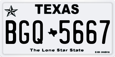 TX license plate BGQ5667