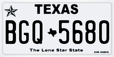 TX license plate BGQ5680