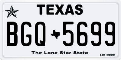 TX license plate BGQ5699