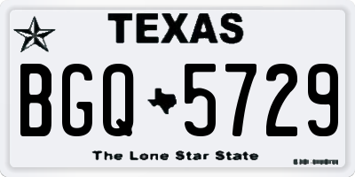 TX license plate BGQ5729