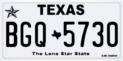 TX license plate BGQ5730