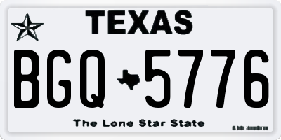 TX license plate BGQ5776