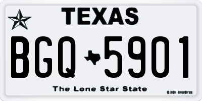 TX license plate BGQ5901