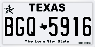 TX license plate BGQ5916