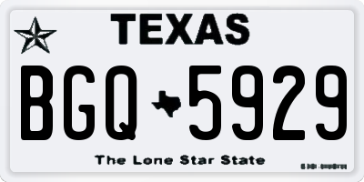 TX license plate BGQ5929
