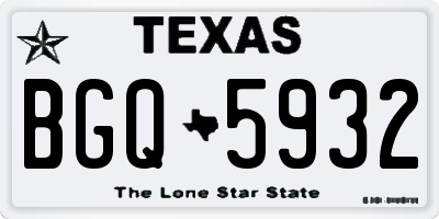 TX license plate BGQ5932