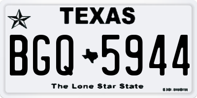TX license plate BGQ5944