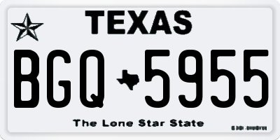 TX license plate BGQ5955