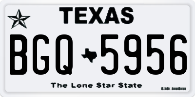 TX license plate BGQ5956