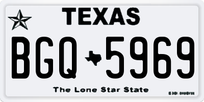 TX license plate BGQ5969