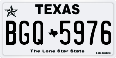 TX license plate BGQ5976