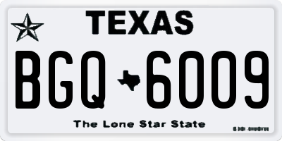 TX license plate BGQ6009