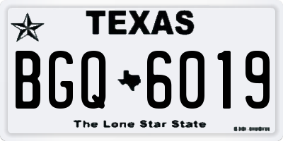 TX license plate BGQ6019