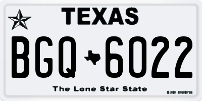 TX license plate BGQ6022