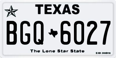 TX license plate BGQ6027