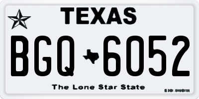 TX license plate BGQ6052